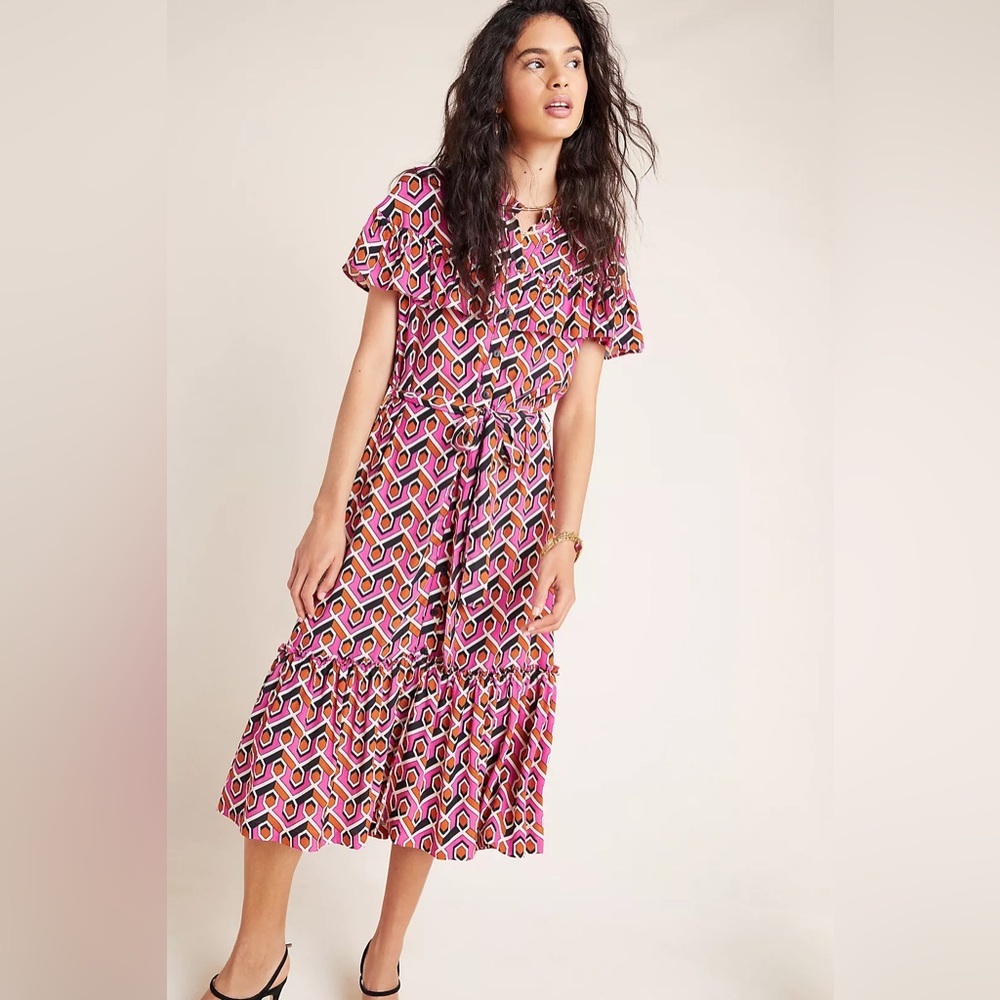 Corey Lynn Calter x Anthropologie Annabel Geo Shirtdress
